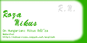 roza mikus business card